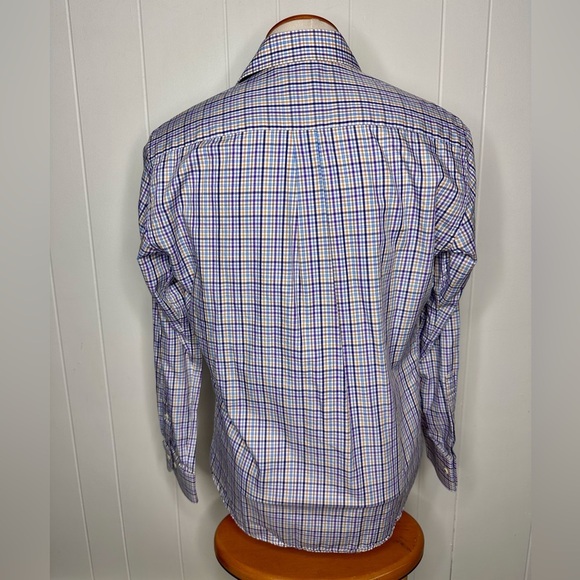 Peter Millar Multicolor Purple Checkered Long Sleeve Shirt - Picture 10 of 11